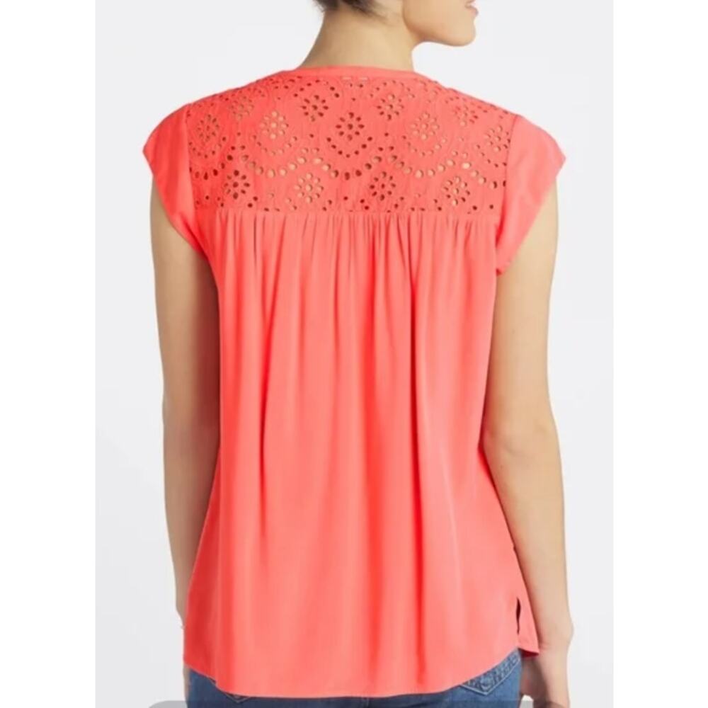 Daniel Rainn (XS) Kiara Eyelet Detail Top - Stitch Fix Short Sleeve Blouse - Picture 5 of 12